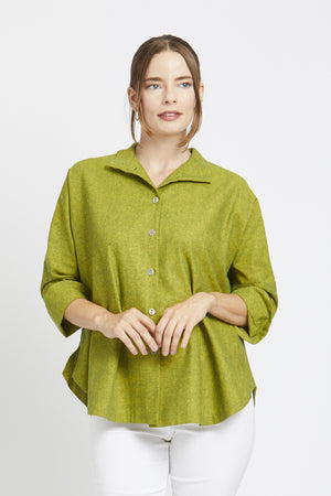 Circular Shirt Linen Cotton Blend