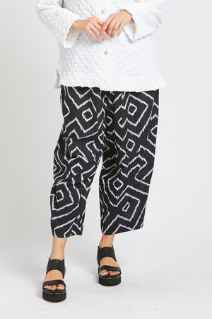 Paper Pant Cotton Chevron Print