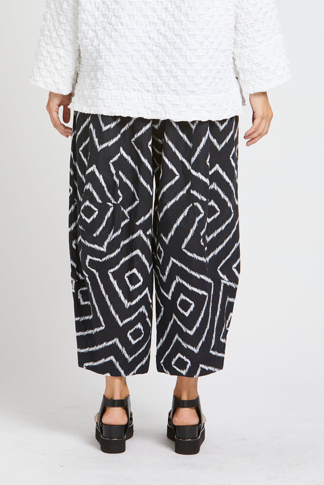 Paper Pant Cotton Chevron Print