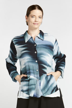 Ellen Shirt Blue Knit Texture