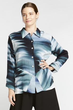 Ellen Shirt Blue Knit Texture